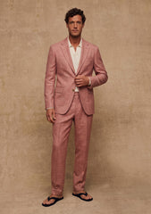 Cavani Bamboo Wool Linen Superior Suiting Texture - Peach