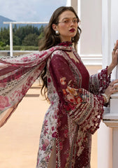 Lawn - Elaf Premium - Signature Embroidered Prints 26 - ESA#02B - RUBY LADY
