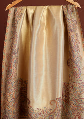 Pashmina Zari Jamawar Shawl D - 52 - Skin