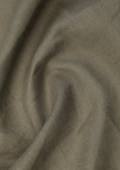Italian Europen Cavani Selvage Self Texture Linen Fabric - Mehandi