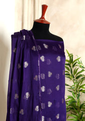 Formals - Fancy Closet - 2 pcs Suit - Satin Silk Jamawar D#04 R Blue