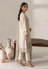 Winter - Fancy Silk Zari Jamawar - 3 Pcs Suit - D#22 - Pista