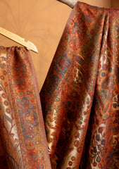 Pashmina Zari Jamawar Shawl D#221 - Rust
