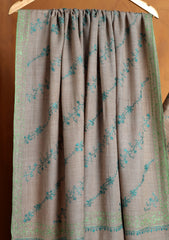 Pashmina Kashmiri Jaaldar Shawl D#113 - Skin