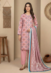 Winter - Rubaaiyat - D Prints - Marina 26 - Wool Shawl - RPM#08 - T Pink