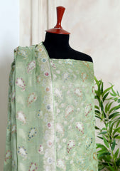 Formals - Fancy Closet - 2 pcs Suit - Chiffon Jamawar D#530 Green