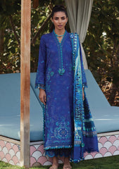 Lawn - Farah Talib Aziz - Luxury Unstitched - FTL25#06 - Beryl Deep Blue