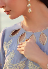 Lawn - Marwat Textiles - Gulmina - Unstitched 25 - D#06 - Periwinkle