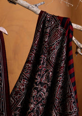 Pashmina Jamawar Ari Work Shawl D#01 - R Black