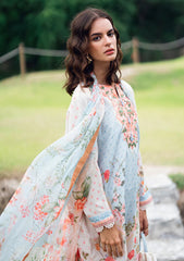 Lawn - Roheenaz - Garden Veil - Printed 25 - RGV#07-A - Cloudberey glaze