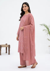 Winter - Rubaaiyat - Pashmina Embroidered 26 - D#06 - Tea Pink