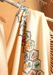 Pashmina Needle Work Shawl D#11 - L Peach