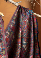 Pashmina Zari Jamawar Shawl D#54 - N Blue