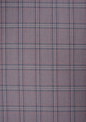 Scabal Super 130's Mosaic Wool Check Suiting - Muted Brown
