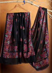 Pashmina Jamawar Shawl D#157 - Black