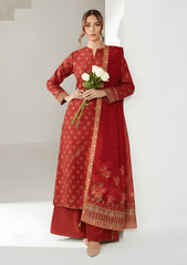 Winter - Riwaj - Velvet Suit - Printed Edit - D#40 - L Maroon