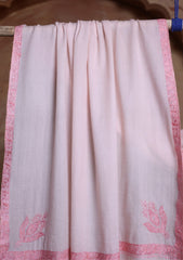 Pashmina Kashmiri Border Scarf D#28 - L Peach