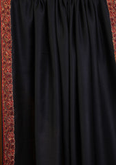 Pashmina Kashmiri Border Shawl D#150 - Black