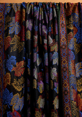 Pashmina Jamawar Shawl D#11 - Black 1