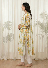 Lawn - Rubaaiyat - Chikankari 26 - Silk Dupatta - D#02 - Y White