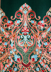 Pashmina Ari Work Jaaldar Shawl D - 06 - DS Green