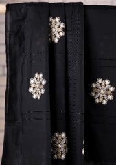 Embroidered Lawn Summer Shawl D#34 - Black