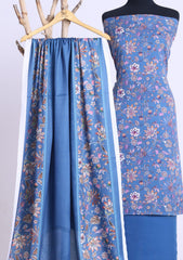 Winter - Rubaaiyat - D Prints - Marina 26 - Wool Shawl - RPM#01 - Blue