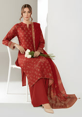 Winter - Riwaj - Velvet Suit - Printed Edit - D#40 - L Maroon