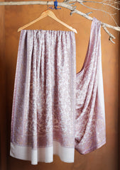 Pashmina Jamawar Shawl D#110 - Off White