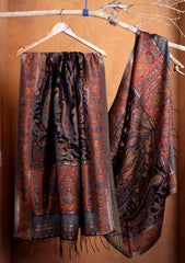 Silk Zari Jamawar Shawl D#36 - Multi