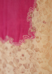 Pashmina Net Patch Work Scarf D - 04 - L Magenta