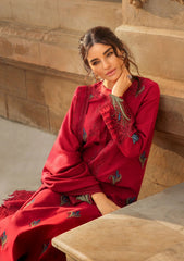 Winter Collection - Crimson - Aaleen - Winter Unstitched 24 - Jurao ka Kaam