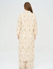 Pret - Moven - Bohemian Style Maxi Dress with Floral Embroidery and Sequins - Skin