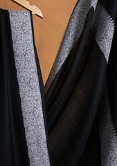 Pashmina Embroidered Border Shawl D#03 - Black 3