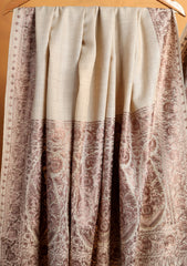 Pashmina Ari Work Jaaldar Shawl D#49 - Skin