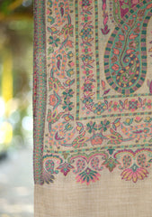Pashmina Jamawar Shawl D - 44 - Skin