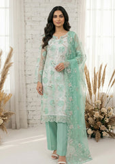 Formals - Riwaj - Fancy Net - 2 Pcs Suit - D#01 - Aqua