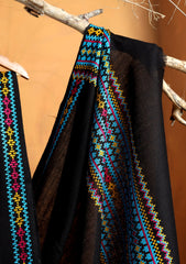 Pashmina Needle Work Shawl D#23 - Black