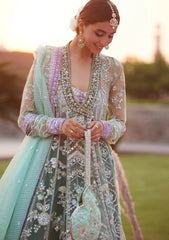 Formals - Zaha - Gossamer - Unstitched Wedding - Festive 25 - ZC#03 - ZARQAH-E-PISTACHIO