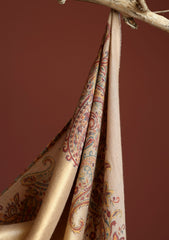 Pashmina Zari Jamawar Shawl D - 52 - Skin