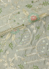 Indian Georgette Raw Silk Resham Dhaga Zari And Gotta Work - ASPL#136
