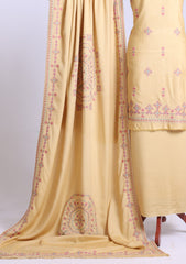 Winter - Riwaj - Embroidered Karandi Suit - D#04 - Golden