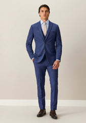Scabal Super 150's Superior Wool 240 Gr Suiting - Navy Blue