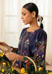 Lawn - Sahar - Selene Premium - 2 Pcs - STP25#03 - MIDNIGHT GARDEN