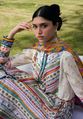 Lawn - Kahf Premium - Aangan Chiffon Prints 26 - KPS#02A - YASMEEN
