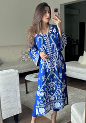 Pret - Manahils - Allechant 25 - Royal Blue Ari Embroidered