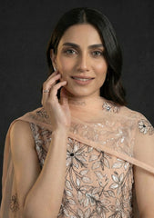 Formals - Riwaj - Fancy 26 - Chikankari & Mukesh - 2 Pcs - D#01 - D Peach