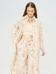 Pret - Moven - Bohemian Style Maxi Dress with Floral Embroidery and Sequins - Skin