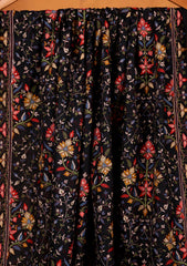 Pashmina Embroidered Jaaldar Shawl D#02 - Black