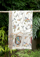 Pashmina Jamawer Shawl D - 20 - Cream